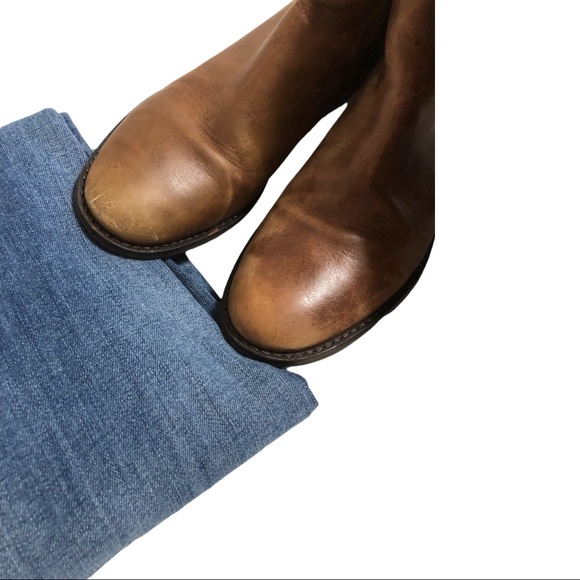 Gorgeous Distressed Brown Knee High Riding Boots - Picture 6 of 13